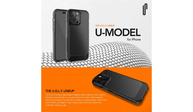 Ugly Rubber UMODEL case for iPhone 15 Plus 6,7" clear black