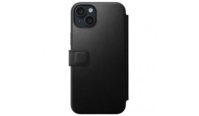 Nomad Modern Leather Folio case for iPhone 15 Plus 6,7" black