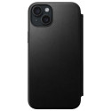 Nomad Modern Leather Folio case for iPhone 15 Plus 6,7" black