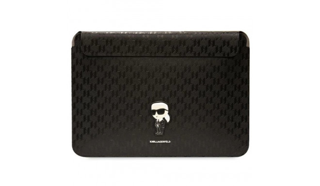 Karl Lagerfeld Saffiano Monogram Ikonik case for a 16" laptop - black