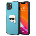 Karl Lagerfeld KLHCP13SPKMB iPhone 13 mini 5,4" niebieski/blue hardcase Leather Ikonik Karl`s Head M