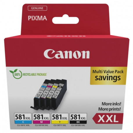 Canon CLI-581XXL -mustekasettipakkaus, 4 väriä
