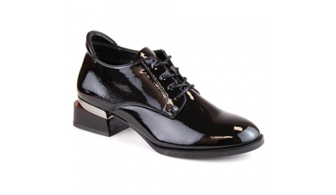 Vinceza W JAN254A black patent lace-up shoes (38)