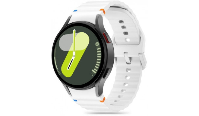 Tech-Protect kellarihm Silicone Sport Samsung Galaxy Watch4/5/5 Pro/6/7/FE, valge