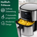 ProfiCook PC-FR 1239 H Single 5.5 L Stand-alone Hot air fryer Black  Stainless steel