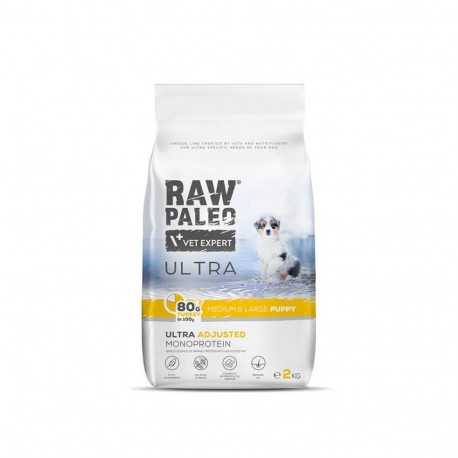 VETEXPERT kutsikate kuivtoit Raw Paleo Ultra Medium&Large kalkuniga 2kg