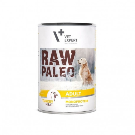 VETEXPERT Raw Paleo täiskasvanud koerte monoproteiinne kalkuniga märg koeratoit - 400 g