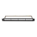 PATCH PANEL BLANK 24 PORT 1U 19" FTP FOR KEYSTONE MODULES BLACK LANBERG
