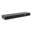 INTELLINET 19inch Intelligent PDU 8-Port 19inch Rackmountable Monitors Power Temperature and Humidit