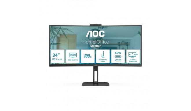 AOC CU34V5C/BK 34inch monitor HDMI DP USB