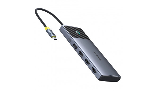 HUB Baseus Metal Gleam Series II 7in1 USB-C - USB-C PD100W / 2x USB-A / 2x HDMI 4K / USB-A 3.0 / USB