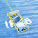 Baseus DeepDive case waterproof IPX8 with 4 layers of seal - white and yellow