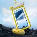 Baseus DeepDive case waterproof IPX8 with 4 layers of seal - white and yellow