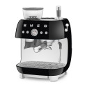 Smeg 50's Style Coffee Machine With Connected Black Grinder (Black)