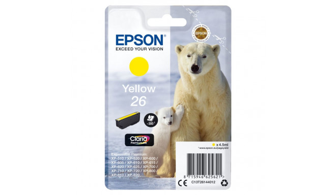 Originaalne Tindikassett Epson C13T26144012 Kollane