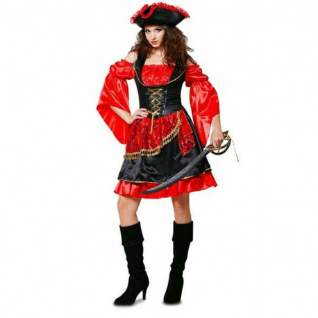 Costume for Adults My Other Me Descarada Pirate Red - S