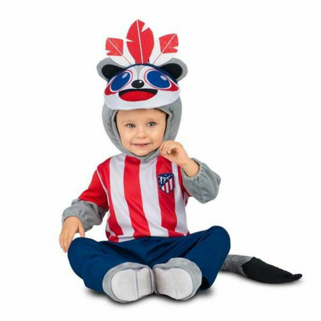 Costume for Babies Atlético Madrid Red American Indian 5 Pieces - 7-12 Months