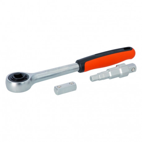 Radiaatori ventiili astmeline nelikant võti 1/2" narrega, 5 astet 3/8"-7/16"-1/2"-3/4"-1"