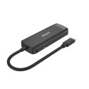 UNITEK uHUB Q4+ USB 3.2 Gen 1 (3.1 Gen 1) Type-C 5000 Mbit/s Black