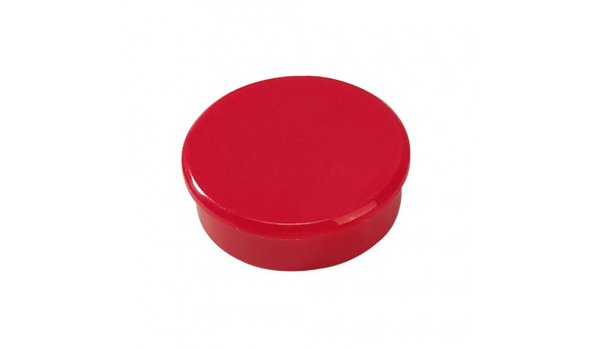 Magnet red- 38 mm, holding power 25N, height 13,5 mm, 2 magnets per blister card