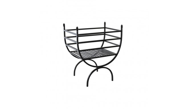Woodshed DKD Home Decor Black Steel 48 x 30 x 57 cm Log Stand