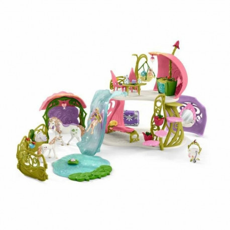 Playset Schleich glitter house with unicorns, lake and stable - 42445 Hobune
