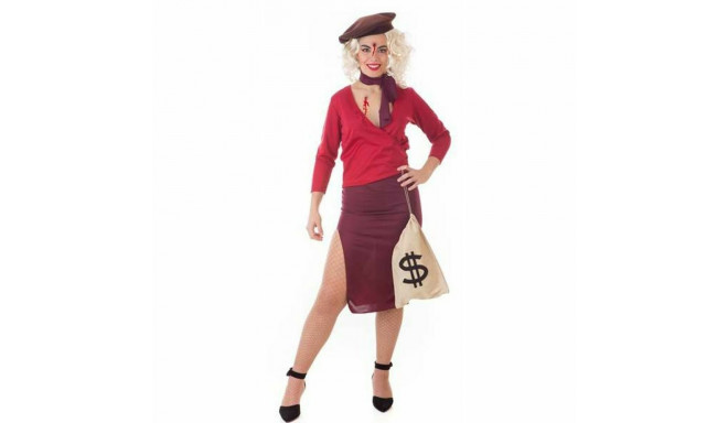 Costume for Adults Bonnie Gangster 4 Pieces Red - S