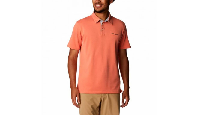 Men’s Short Sleeve Polo Shirt Columbia Nelson Point™ Coral - 3XL