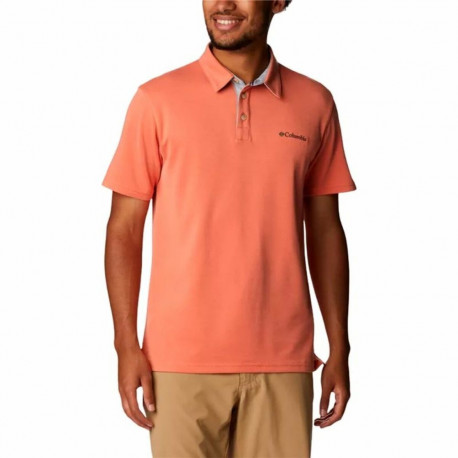 Men’s Short Sleeve Polo Shirt Columbia Nelson Point™ Coral - 4XL