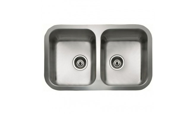 Sink with Two Basins Teka inox bajo encimera