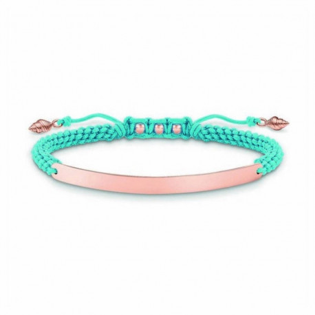 Naiste Käevõru Thomas Sabo LBA0062-597-1 Sinine Roosa kuld Hõbe - 14,5-21 cm