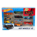 Transportlīdzekļu Rotaļu Komplekts Hot Wheels Metāls (10 Pcs)