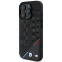 BMW BMHMP16L23PUPDK iPhone 16 Pro 6.3" black/black hardcase M Perforated Tricolor Line MagSafe