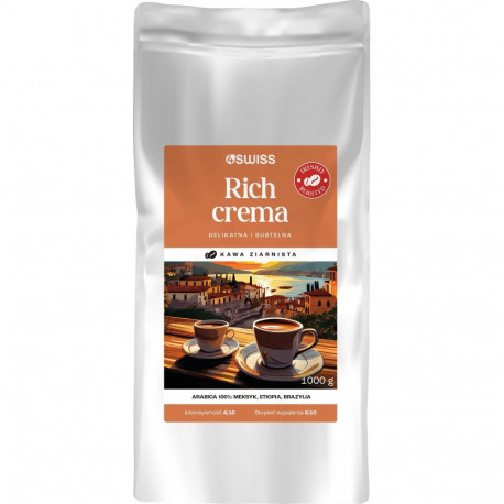 Coffee beans 4Swiss Rich Crema freshly roasted 1 kg