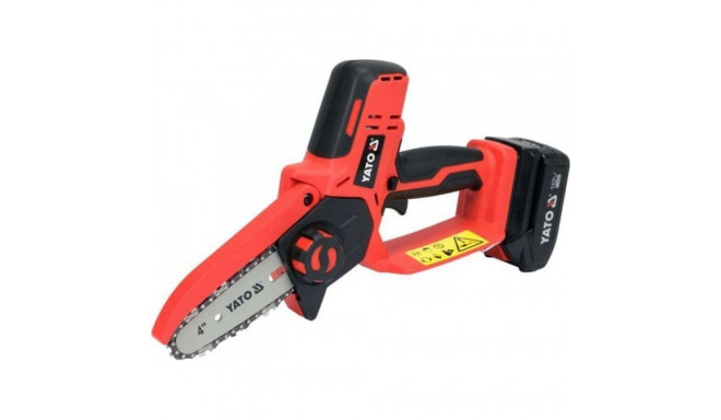 YT.CHAINSAW 18V 4" 1x2.0Ah akukettsaag
