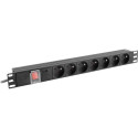Lanberg Power strip PDU 19" 1U 7x 230V PL 2m (PDU-07E-0200-IEC-BK)