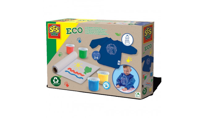 SES ECO sõrmevärvide komplekt põllega