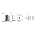 PremiumCord DisplayPort 1.2 connection cable M/M 0,5m