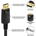 PremiumCord DisplayPort 1.2 connection cable M/M 0,5m
