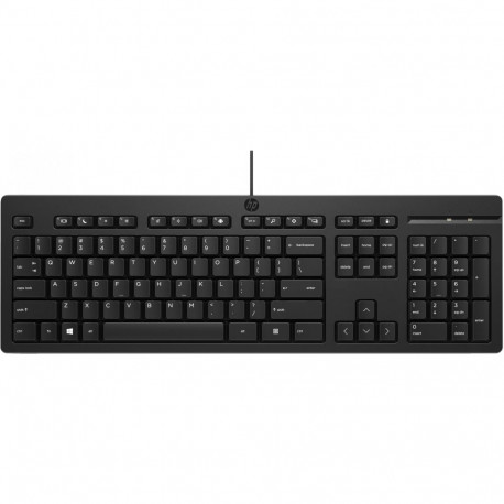 HP klaviatuur 125 DE QWERTZ, must