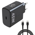 Fast charger PD45W USB-C for notebooks, phones,