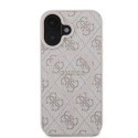 Guess case for iPhone 16 6,1" GUHMP16SG4GFRP pink hardcase 4G Ring Classic Logo MagSafe