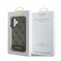 Guess case for iPhone 16 6,1" GUHCP16SG4GLBR brown hardcase 4G Bottom Stripe
