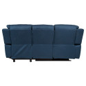 Corner sofa BERIT RC, manual recliner, dark blue