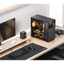 Jonsbo D41 Screen ATX Case, Tempered Glass - black