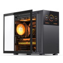 Jonsbo D41 Screen ATX Case, Tempered Glass - black