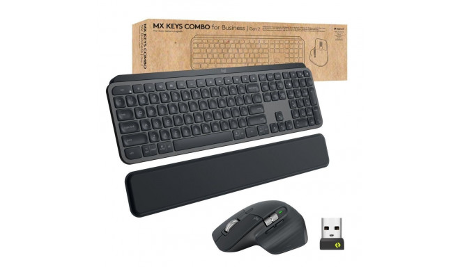 Logitech Master MX Keys Combo for Bussiness keyboard Mouse included Office RF Wireless + Bluetooth Q