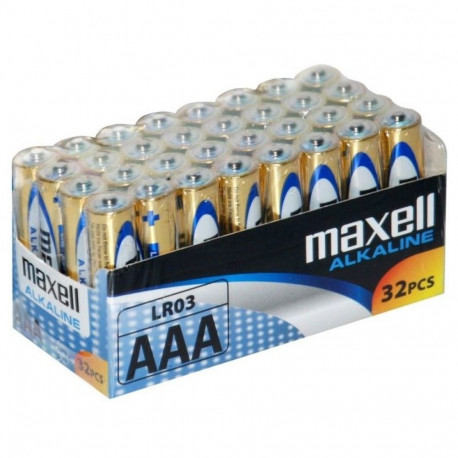 MAXELL ALKALINE LR03 AAA leelispatarei fooliumkarp 32 tükki (8 pakki, igaühes 4)