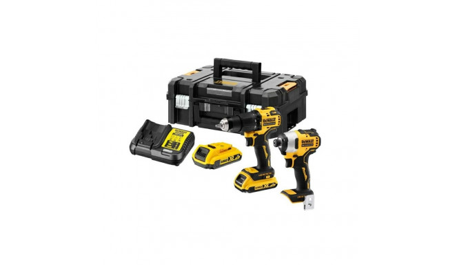 18V komplekt: puur-trell ud+curl; DCD709&DCF809; 2xaku 2AH, laadija