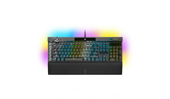 Corsair K100 RGB mänguklaviatuur, Corsair OPX, RGB LED - must